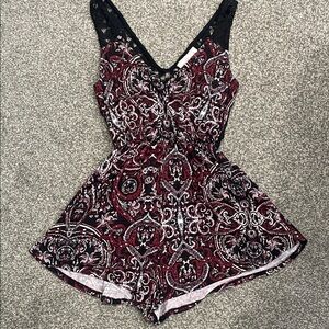 A&F Black and Red Patterned Dress